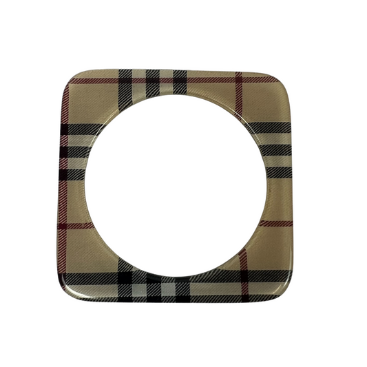 BURBERRY Bracciale quadrato in plexiglass con check classico