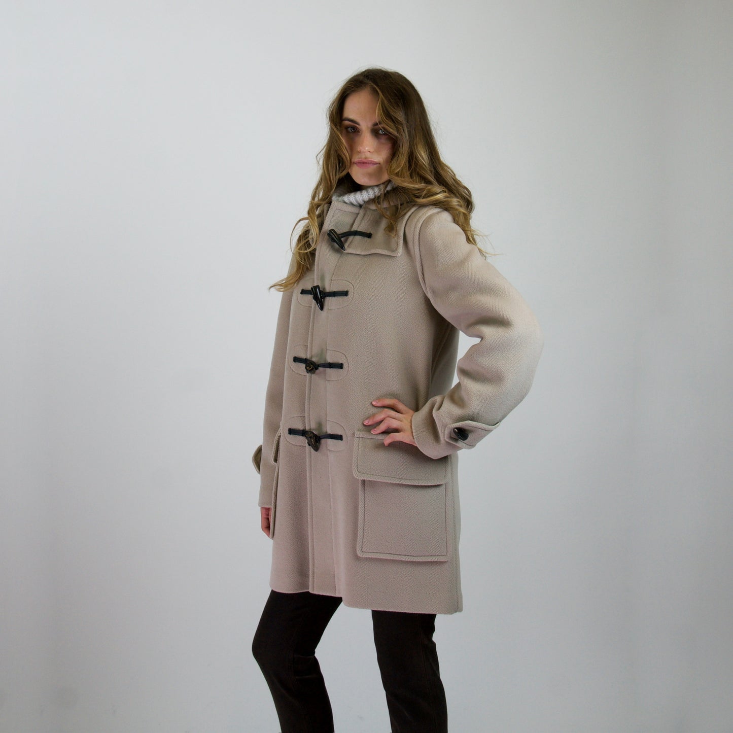 BURBERRY Cappotto in lana tortora