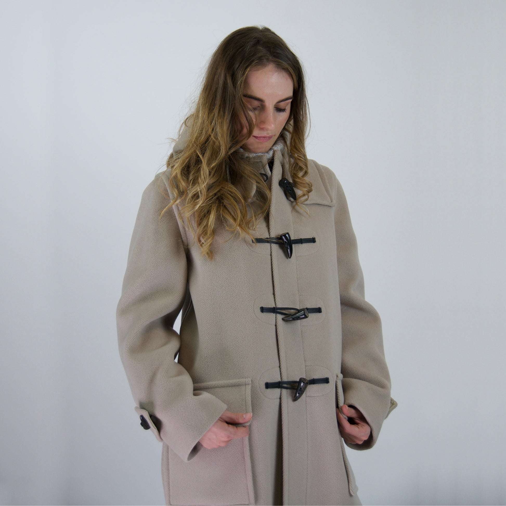 BURBERRY Cappotto in lana tortora