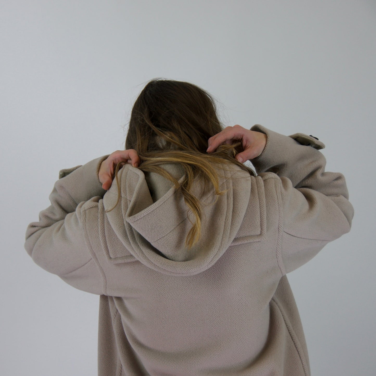 BURBERRY Cappotto in lana tortora