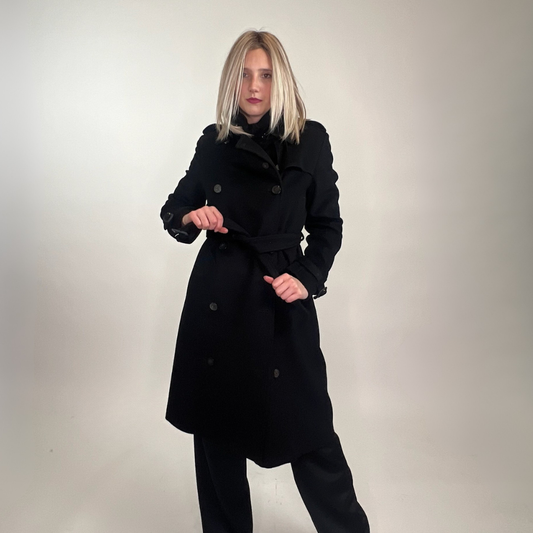 BURBERRY Capptotto Trench Kensington lungo in lana