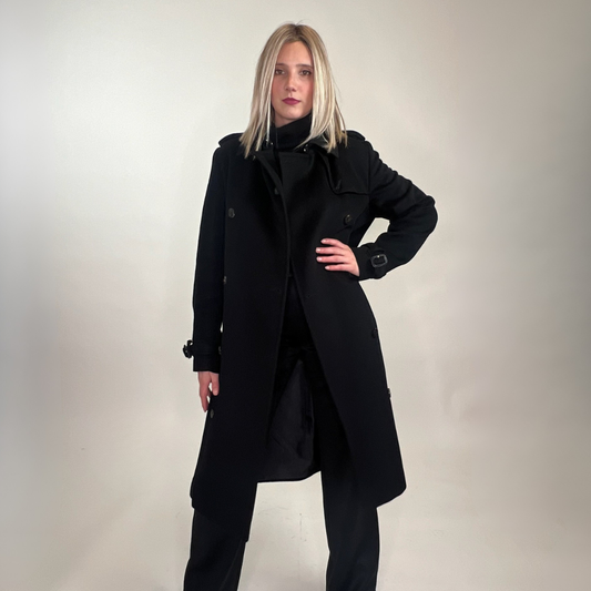 BURBERRY Capptotto Trench Kensington lungo in lana