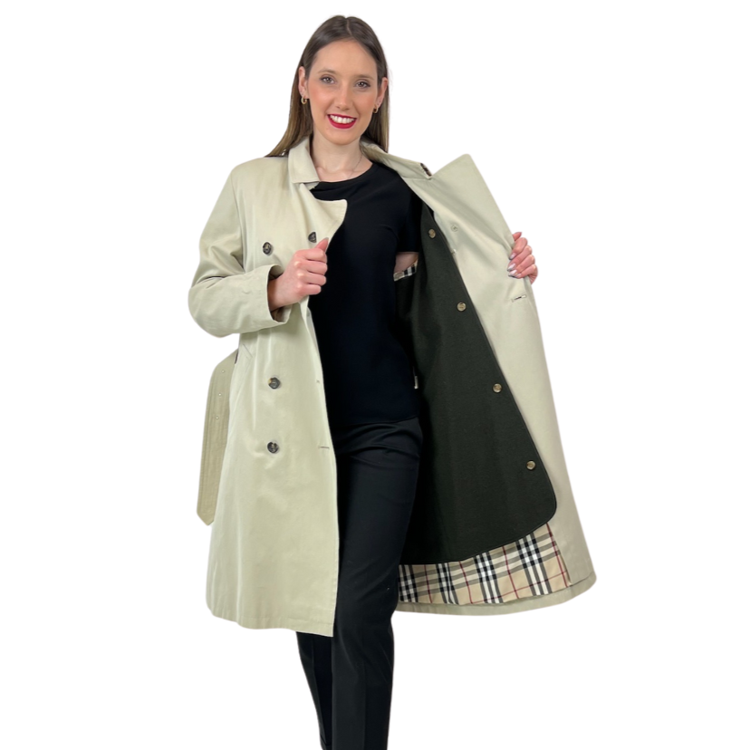 BURBERRY Trench beige con interno staccabile