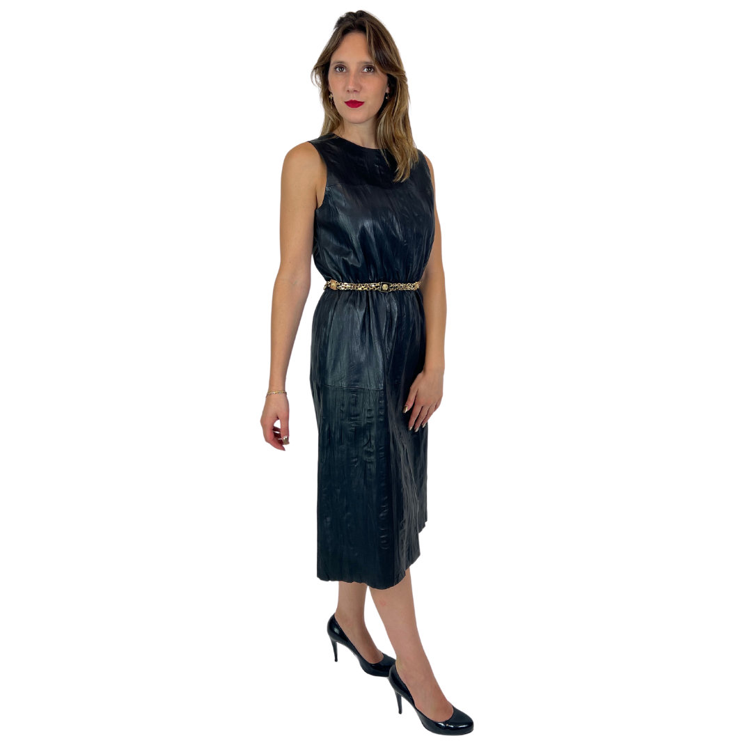 Boss Abito in pelle blu stropicciato boutiquepelfini