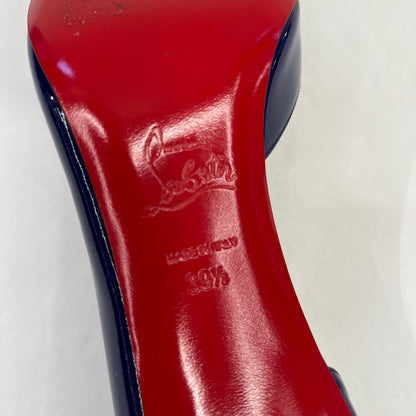 C. LOUBOUTIN Scarpa décolleté vernice bluette viola "Iriza"