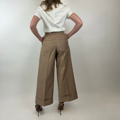 'S MAX MARA Completo safari beige giacca e pantaloni
