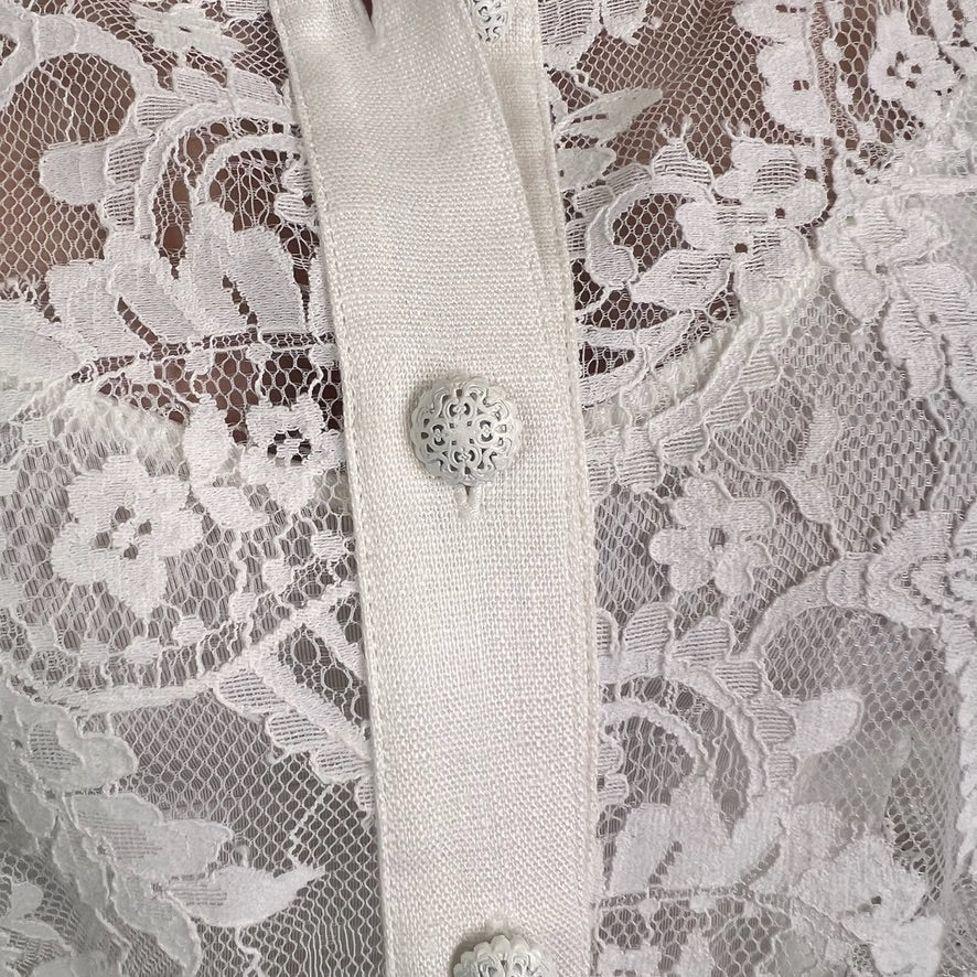 ZIMMERMANN Completo camicia pantalone in pizzo bianco