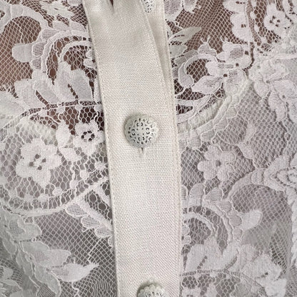 ZIMMERMANN Completo camicia pantalone in pizzo bianco