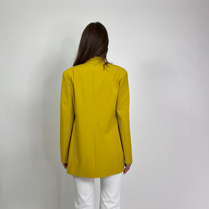 ERIKA CAVALLINI Blazer lungo giallo olio