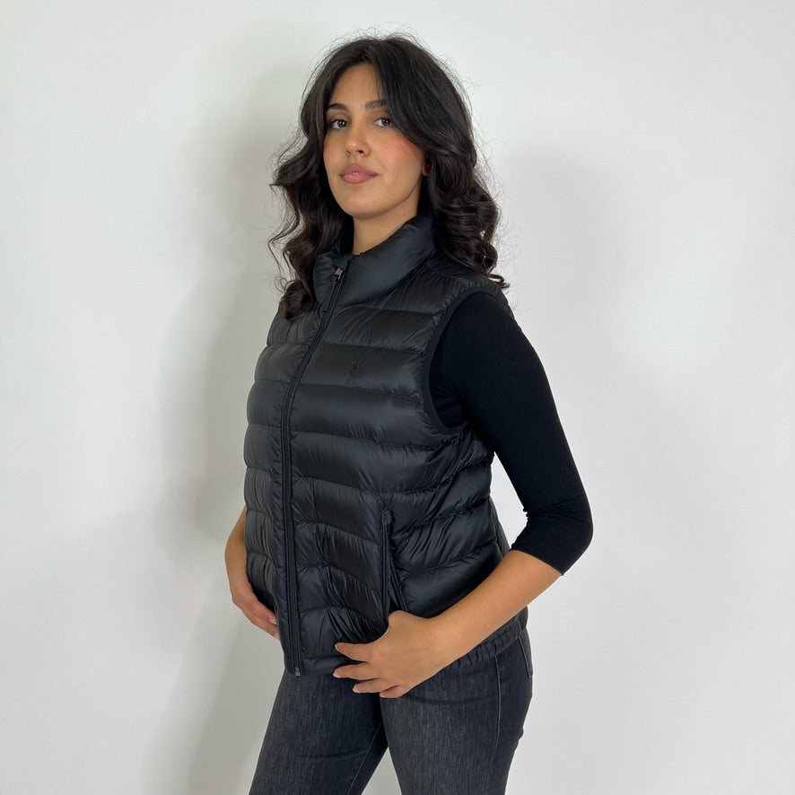 POLO R. LAUREN Gilet piumino imbottito trapuntato nero