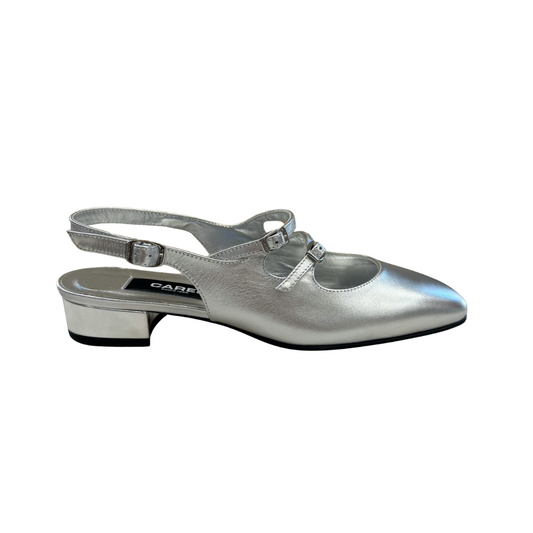 CAREL Paris Scarpa slingback in pelle argento
