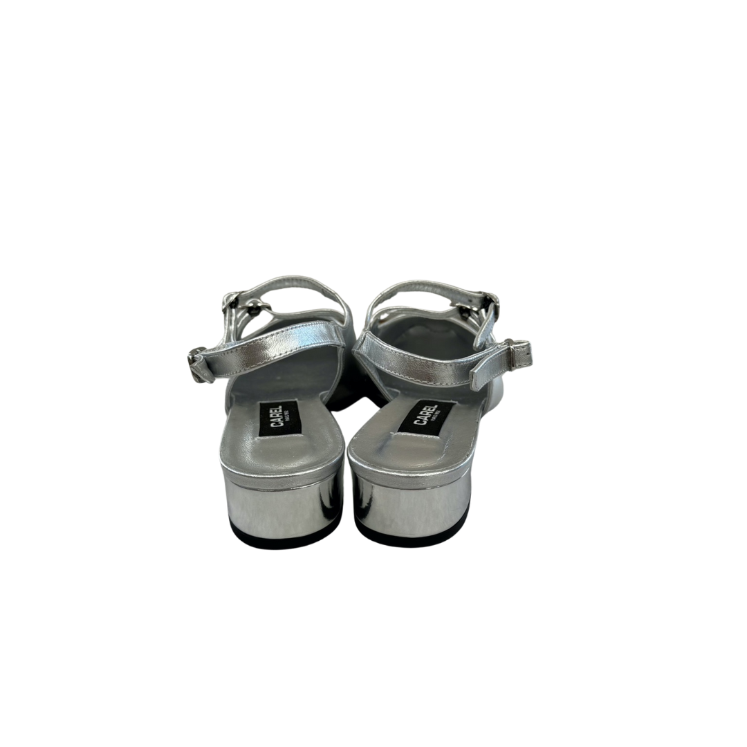 CAREL Paris Scarpa slingback in pelle argento