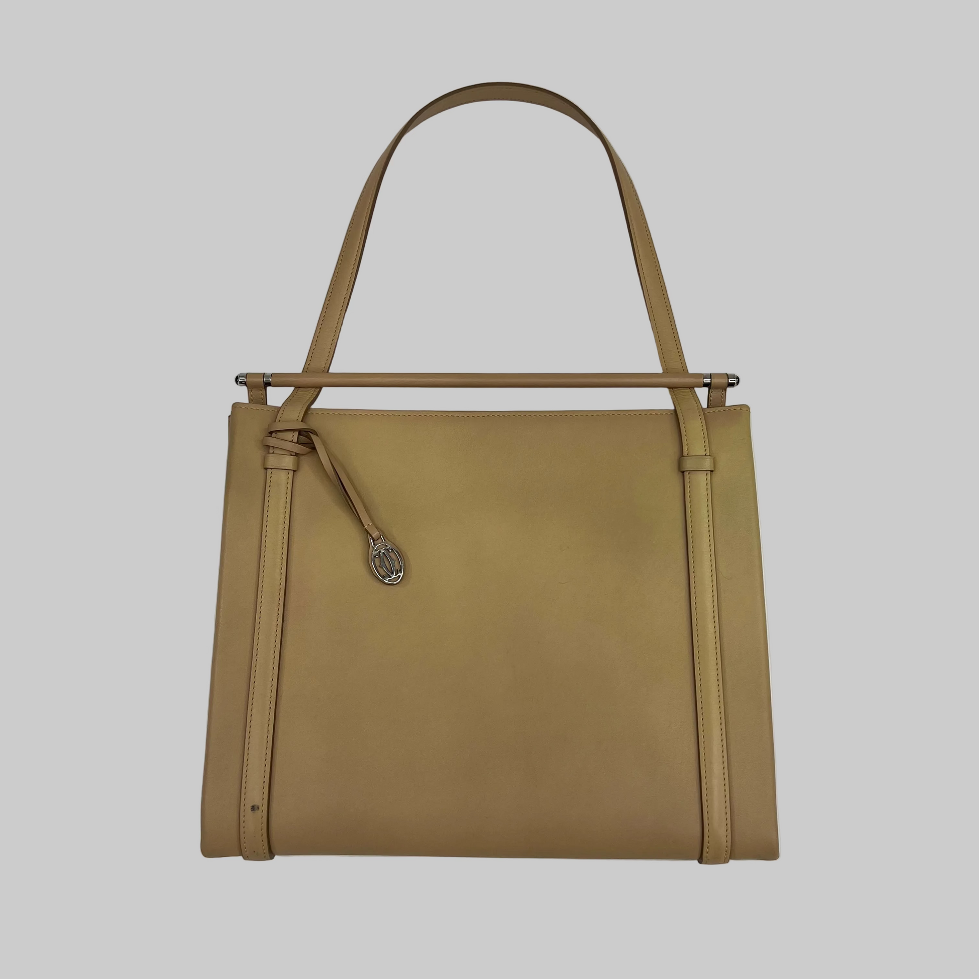 CARTIER Borsa in pelle piatta color nude