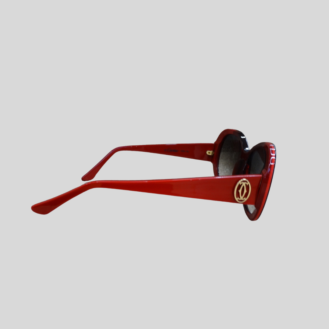 CARTIER Occhiali da sole rosso bordeaux sfumati