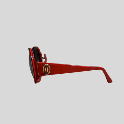 CARTIER Occhiali da sole rosso bordeaux sfumati