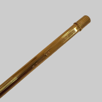 CARTIER Penna a sfera corpo in metallo oro motivo striato