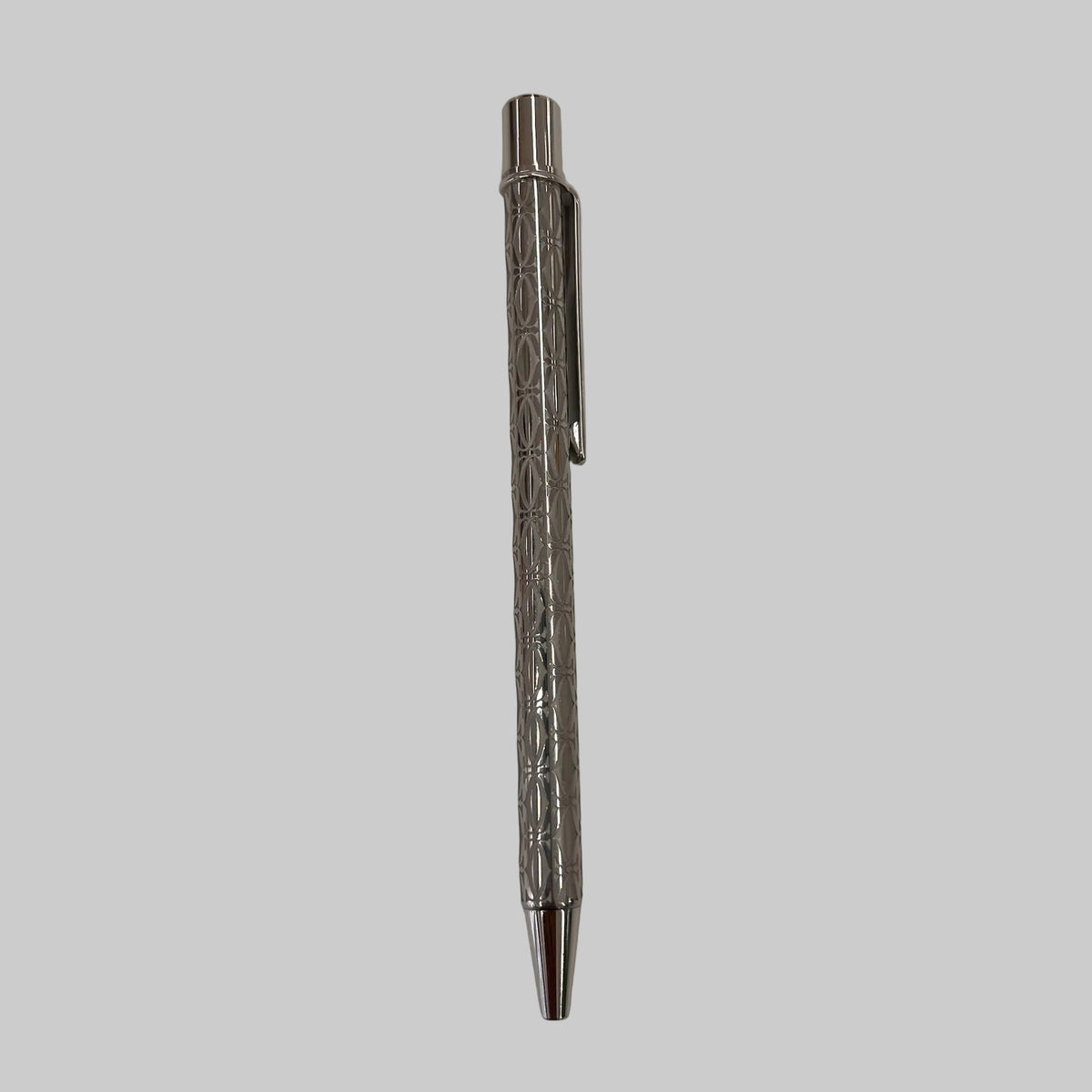 CARTIER Penna vintage a sfera "Santos" in palladio argentato con box