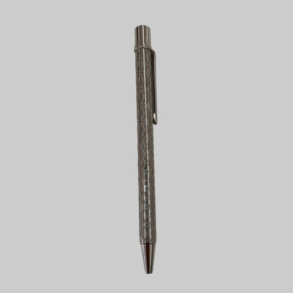CARTIER Penna vintage a sfera "Santos" in palladio argentato con box