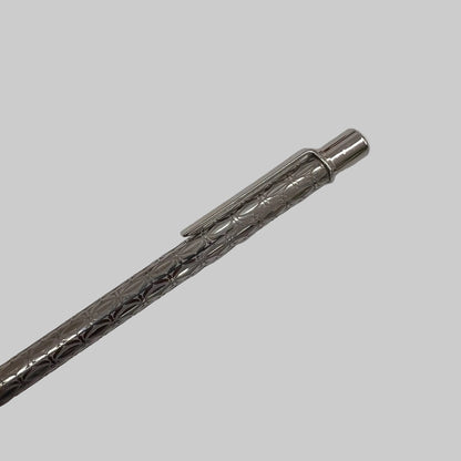 CARTIER Penna vintage a sfera "Santos" in palladio argentato con box