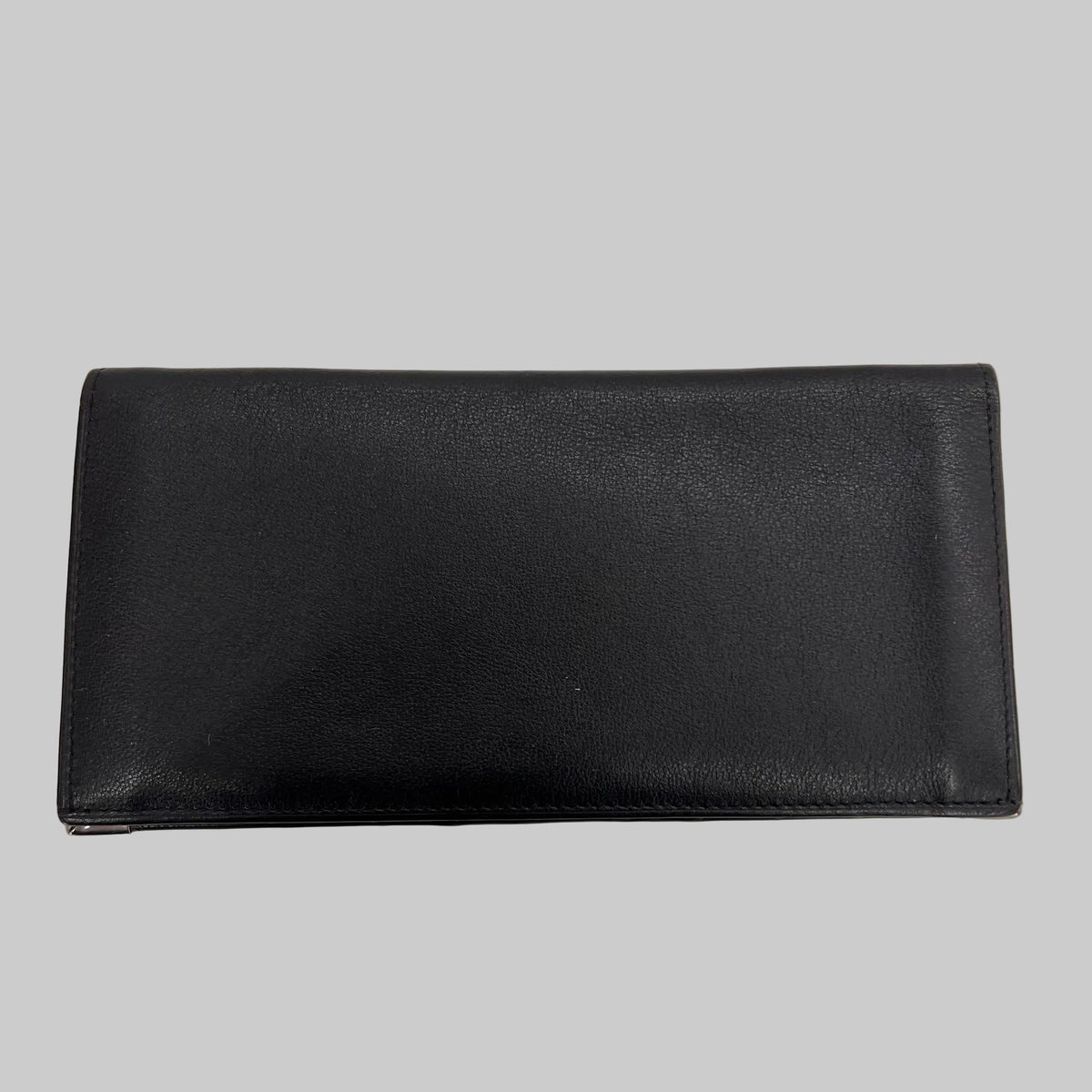 CARTIER Portadocumenti "Must de Cartier" pelle nera ed interno bordeaux 