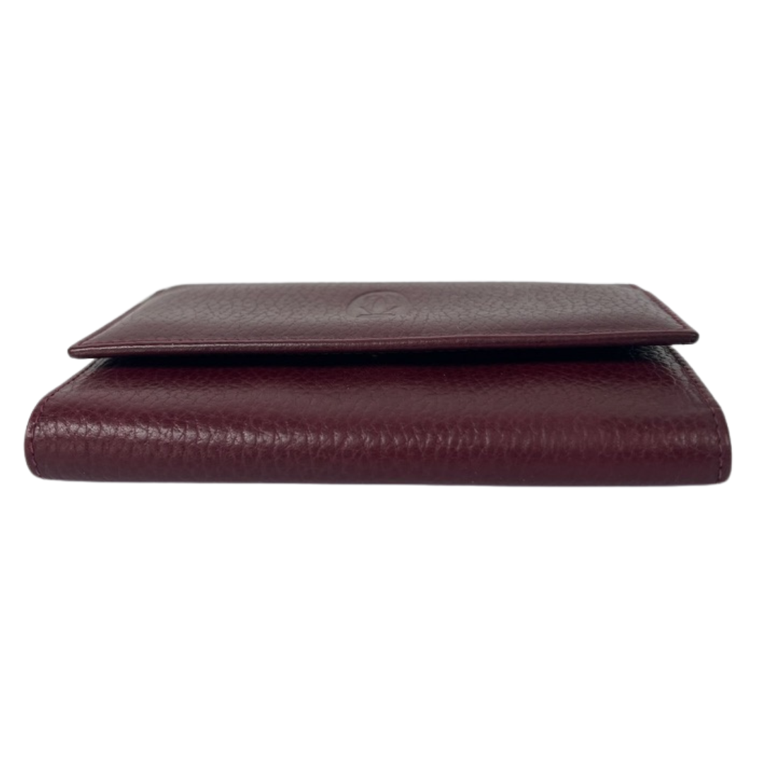 CARTIER Portafoglio in pelle martellata bordeaux