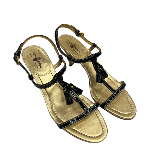 CAR SHOE Scarpa sandalo in vernice nera