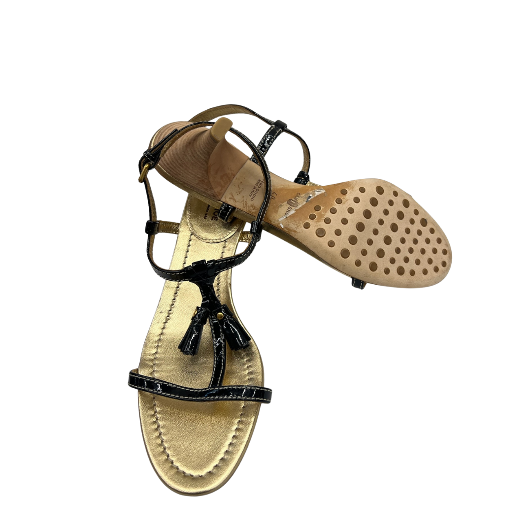 CAR SHOE Scarpa sandalo in vernice nera