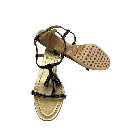 CAR SHOE Scarpa sandalo in vernice nera