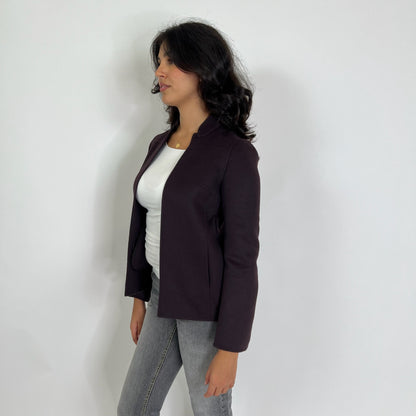 AGNONA Giacca in lane e angora aubergine