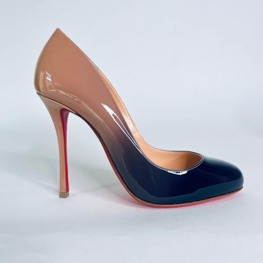 CHRISTIAN LOUBOUTIN Scarpe decolletè sfumate nere e beige