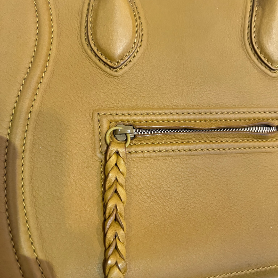 CELINE Borsa in pelle giallo ocra grande