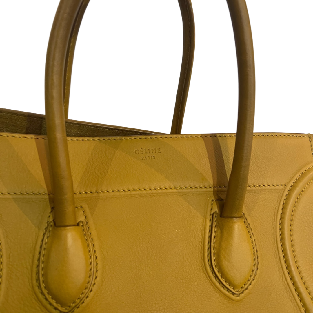 CELINE Borsa in pelle giallo ocra grande