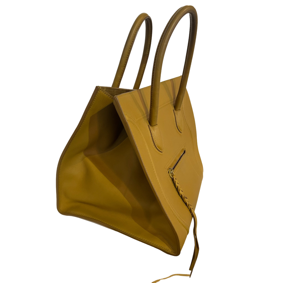 CELINE Borsa in pelle giallo ocra grande