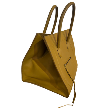 CELINE Borsa in pelle giallo ocra grande