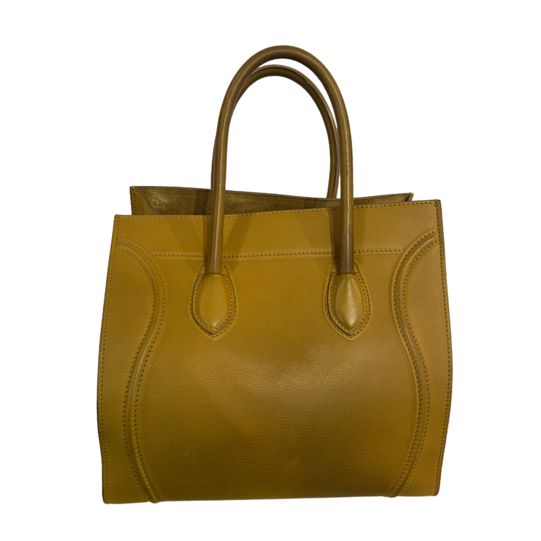 CELINE Borsa in pelle giallo ocra grande