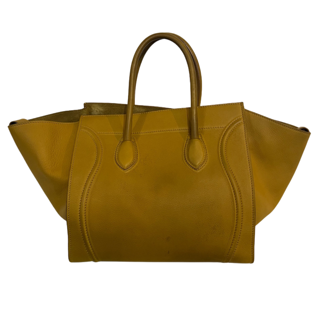 CELINE Borsa in pelle giallo ocra grande