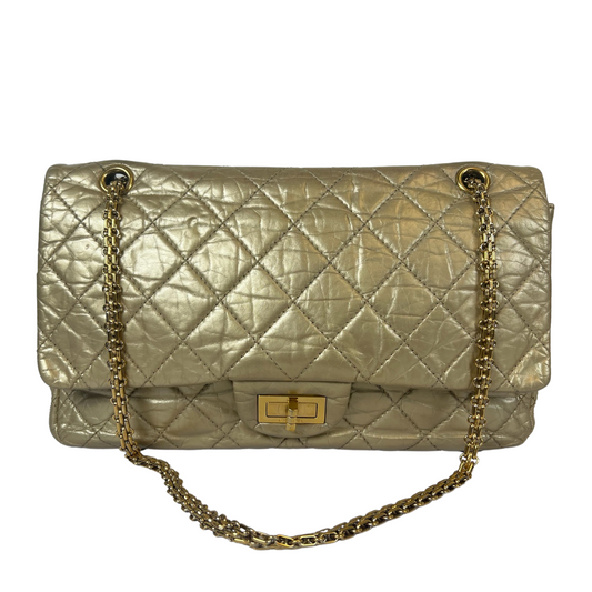 CHANEL Borsa in pelle invecchiata dorata