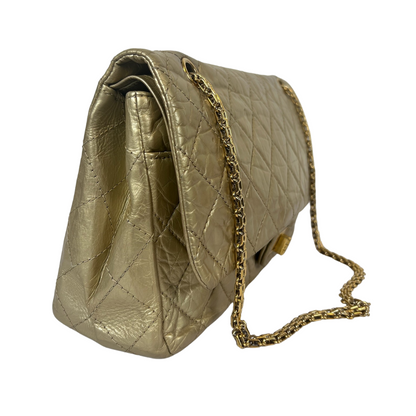 CHANEL Borsa in pelle invecchiata dorata