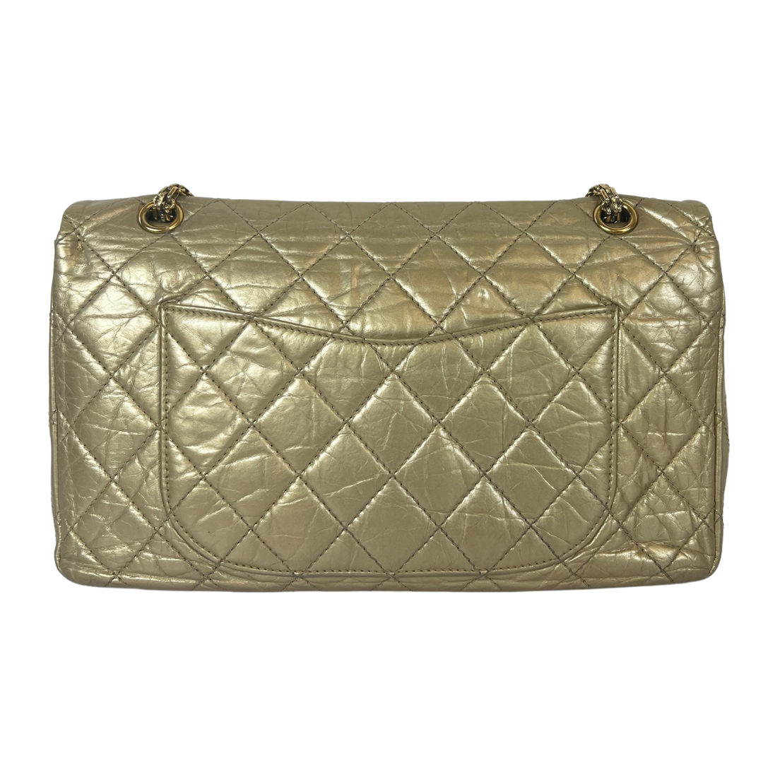 CHANEL Borsa in pelle invecchiata dorata