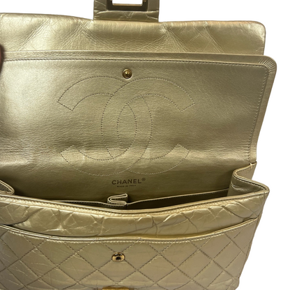 CHANEL Borsa in pelle invecchiata dorata