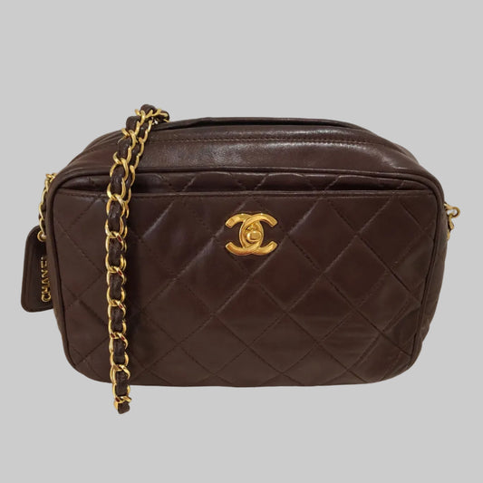 CHANEL Vintage Camera Bag marrone