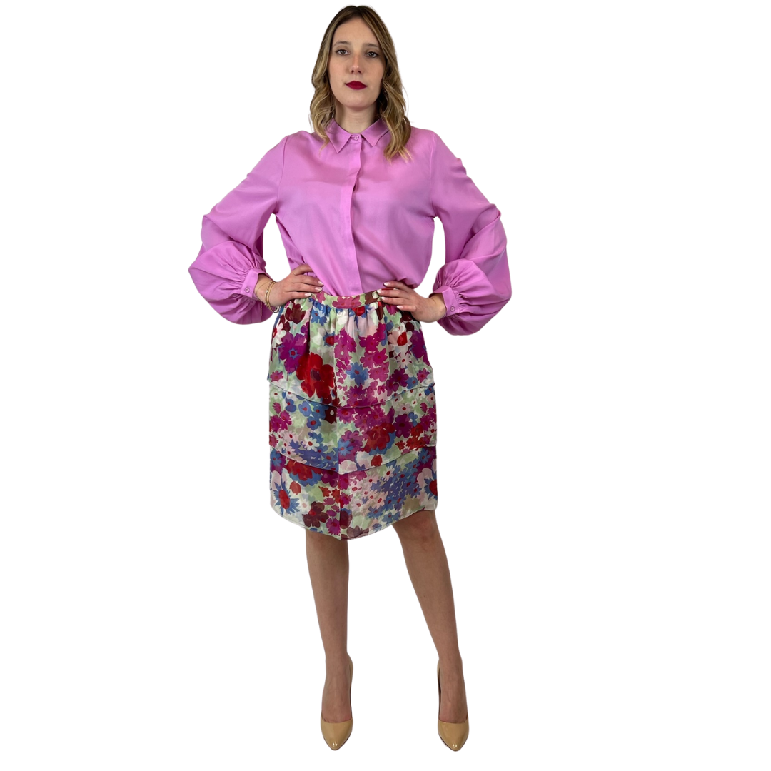 CHARLOTTE SPARRE Camicia in seta rosa barbie 