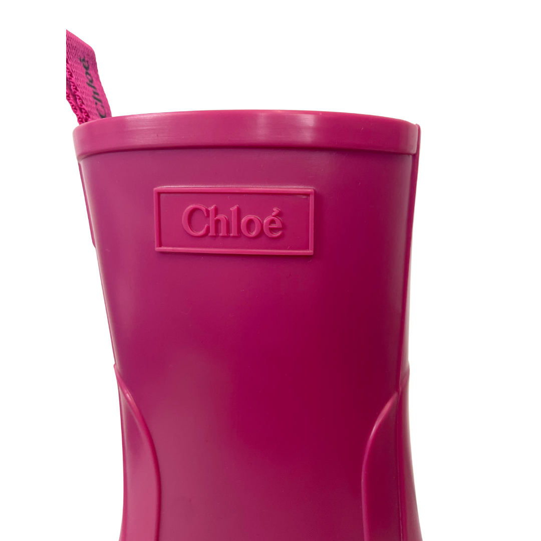 CHLOE' Stivale in gomma rosa