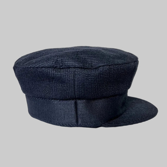 CHRISTIAN DIOR cappello marinaio blu con logo centrale