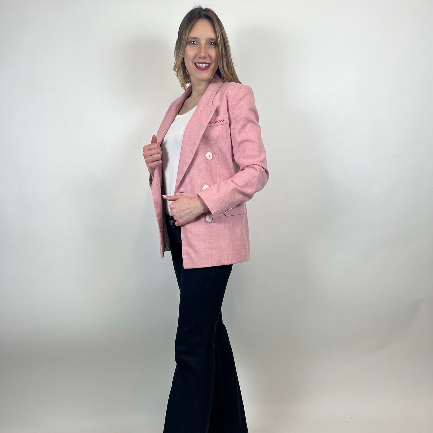 GIADA BENINCASA Giacca blazer rosa bon bon