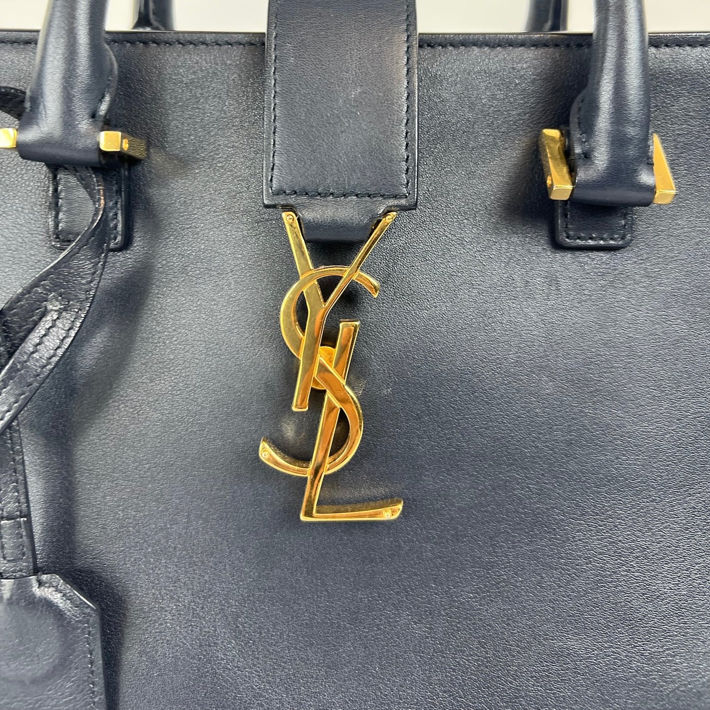 SAINT LAURENT Borsa Baby Cabas blu