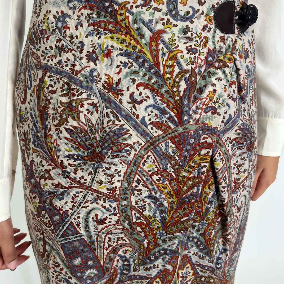 ETRO Gonna stampa paisley fondo beige