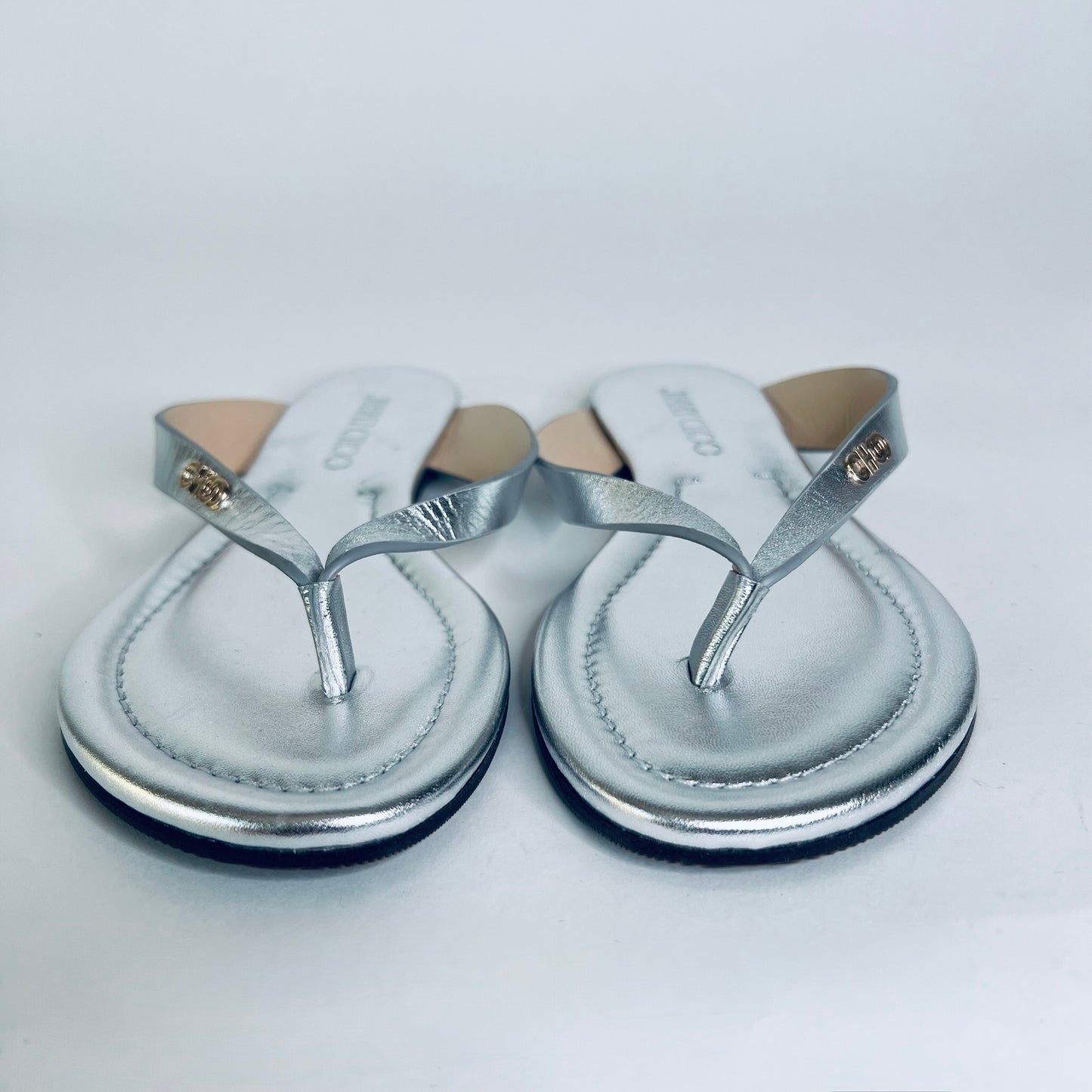 JIMMY CHOO Sandalo infradito argento