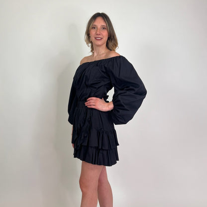 FEDERICA TOSI Completo nero casacca e gonna