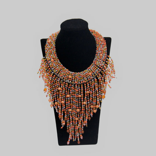 DAMIANA FIORENTINI Collana maxi toni arancio